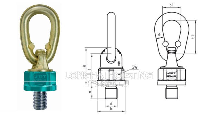 TP萬向旋轉吊環尺寸
