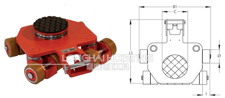 德國JUNG JLF萬向搬運小坦克尺寸