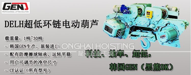 DELH超低環鏈電動葫蘆 DELH超低環鏈電動葫蘆