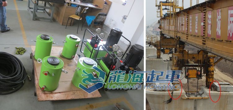 橋梁頂升同步千斤頂實物圖及應用 橋梁頂升同步千斤頂實物圖及應用
