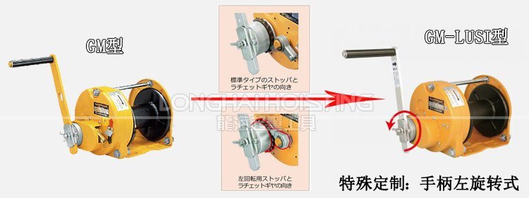 手柄左旋轉式手搖絞盤 手柄左旋轉式手搖絞盤