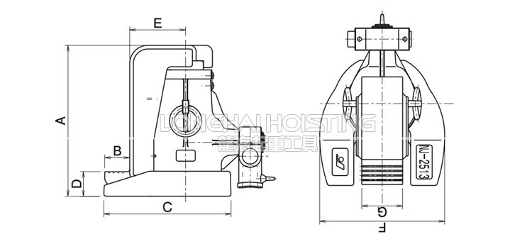NJ型螺旋爪式千斤頂尺寸