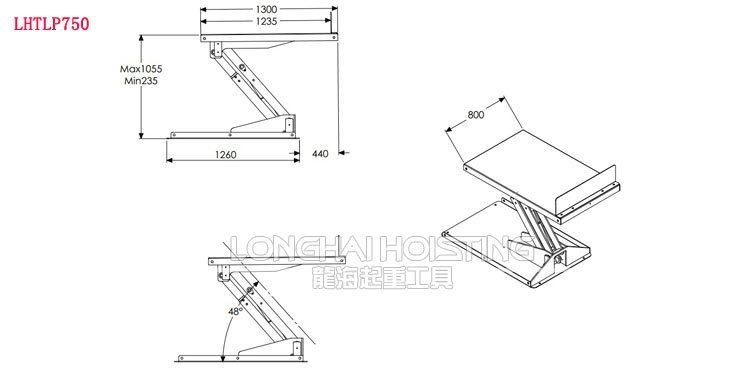 LHTLP750傾斜式升降平臺參數