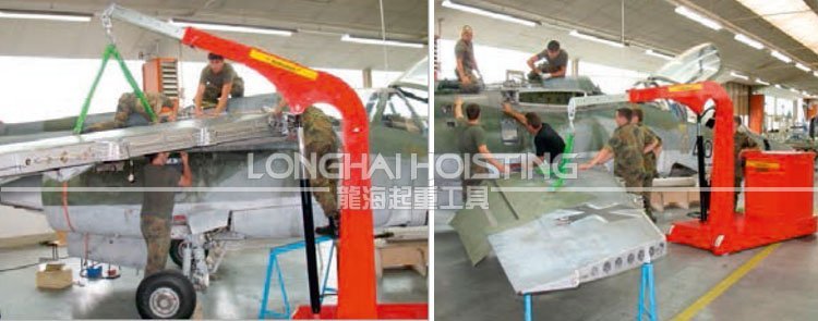 液壓小吊車輔助飛機維修 液壓小吊車輔助飛機維修