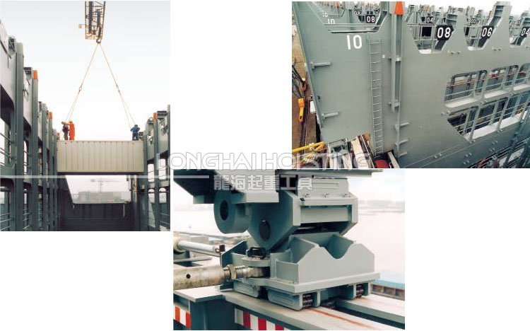 集裝箱船上隔斷位置調整