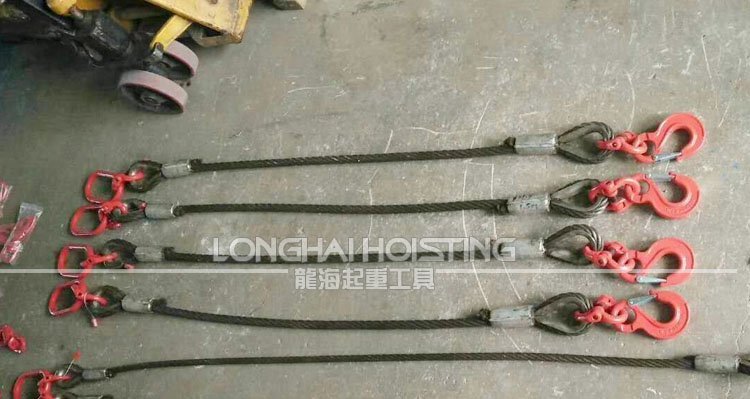 單肢鋼絲繩成套索具實物 單肢鋼絲繩成套索具實物